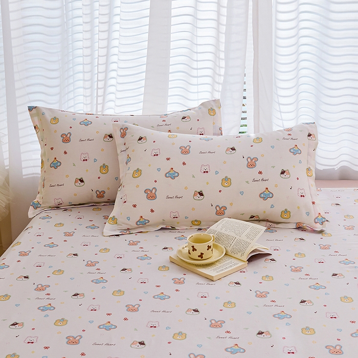 91家纺网 家纺一手货源 找家纺 （总）睡美美家纺 2025新款ins风舒适全棉印花系列单枕套