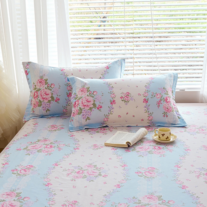 91家纺网 家纺一手货源 找家纺 （总）睡美美家纺 2025新款ins风舒适全棉印花系列单枕套