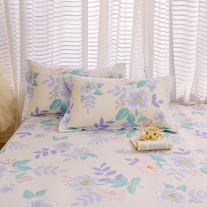 91家纺网 家纺一手货源 找家纺 （总）睡美美家纺 2025新款ins风舒适全棉印花系列单枕套