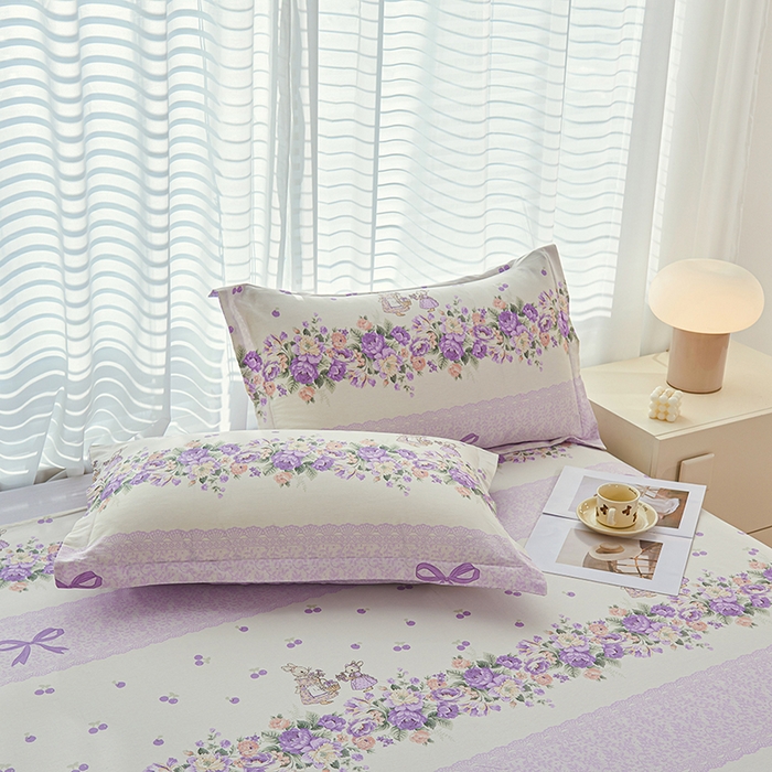 91家纺网 家纺一手货源 找家纺 （总）睡美美家纺 2025新款ins风舒适全棉印花系列单枕套