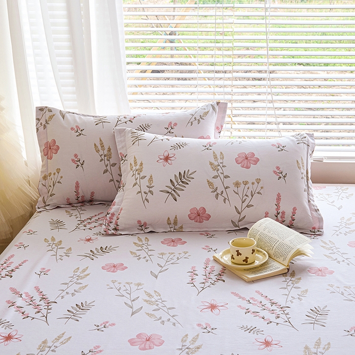 91家纺网 家纺一手货源 找家纺 （总）睡美美家纺 2025新款ins风舒适全棉印花系列单枕套