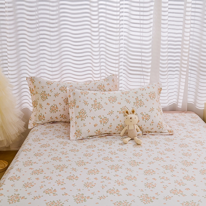 91家纺网 家纺一手货源 找家纺 （总）睡美美家纺 2025新款ins风舒适全棉印花系列单枕套