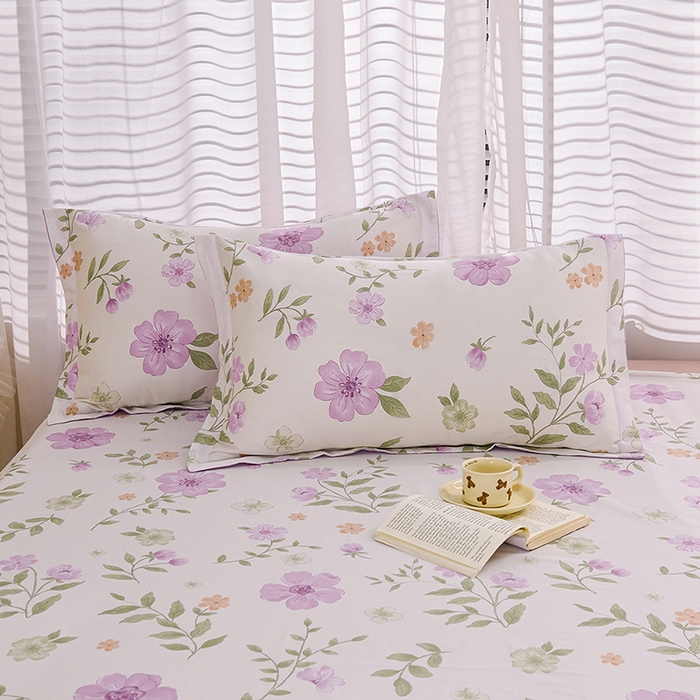 91家纺网 家纺一手货源 找家纺 （总）睡美美家纺 2025新款ins风舒适全棉印花系列单枕套