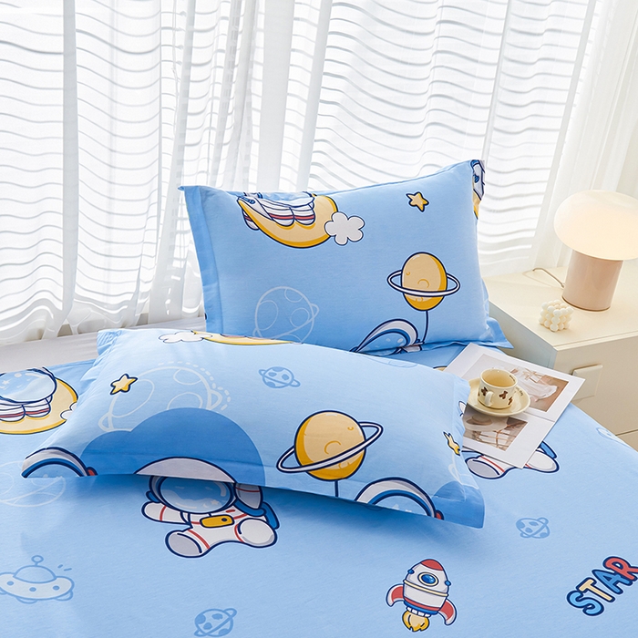 91家纺网 家纺一手货源 找家纺 （总）睡美美家纺 2025新款ins风舒适全棉印花系列单枕套