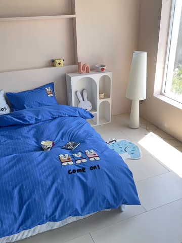 91家纺网 家纺一手货源 找家纺 （总）2025新款全棉印花加绣花四件套