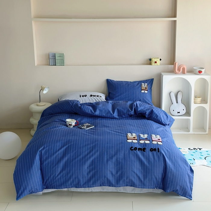 91家纺网 家纺一手货源 找家纺 （总）2025新款全棉印花加绣花四件套