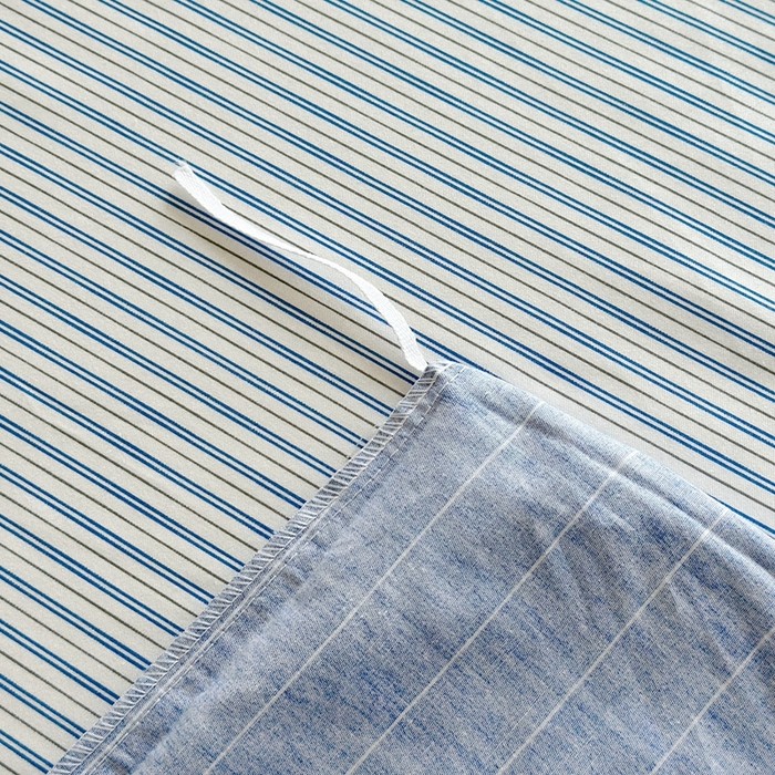 91家纺网 家纺一手货源 找家纺 2025新款全棉印花加绣花四件套 举手兔-蓝