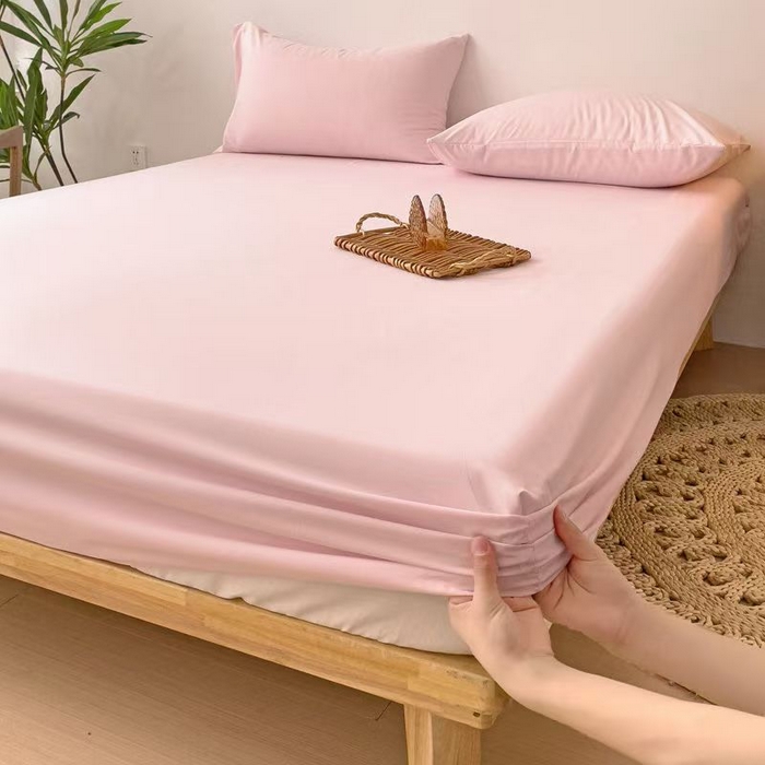 欢博莱 2025新款100 克水洗棉单床笠 粉玉