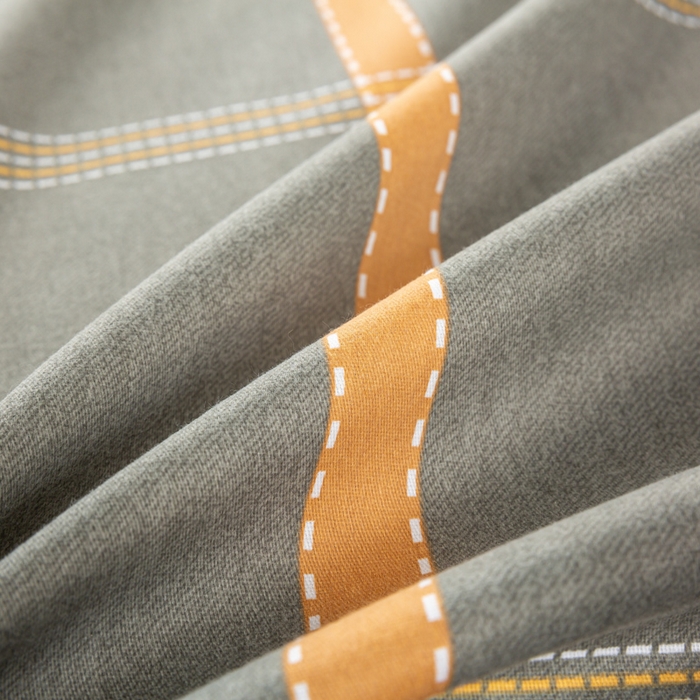 91家纺网 家纺一手货源 找家纺 上学郎家居 2025新款全棉学生三件套宿舍单人床六件套纯棉床上用品 卡尔曼-灰