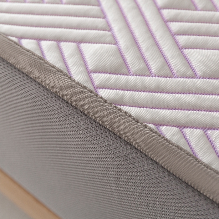 91家纺网 家纺一手货源 找家纺 欧邦 2025新款加厚PE中分子凉感豆豆软席极简系列 极简-紫【床笠款】