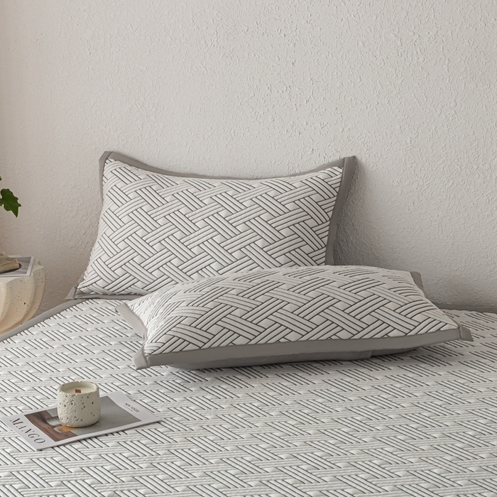 91家纺网 家纺一手货源 找家纺 （总）欧邦 2025新款加厚PE中分子凉感豆豆软席极简系列