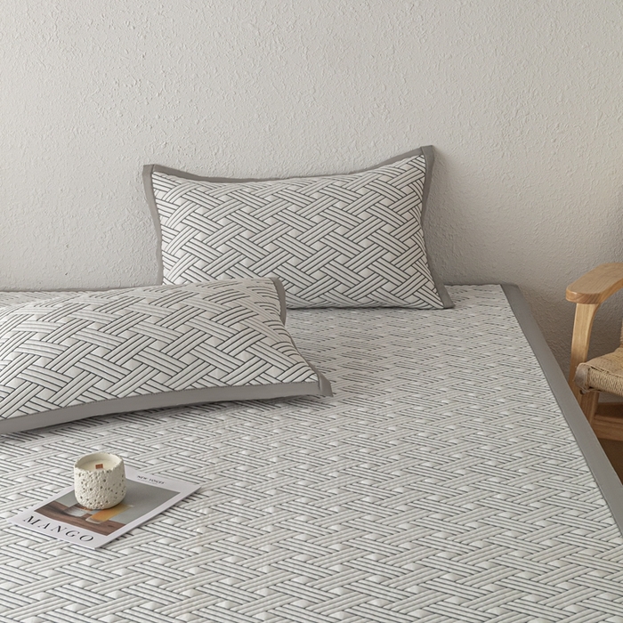 91家纺网 家纺一手货源 找家纺 （总）欧邦 2025新款加厚PE中分子凉感豆豆软席极简系列