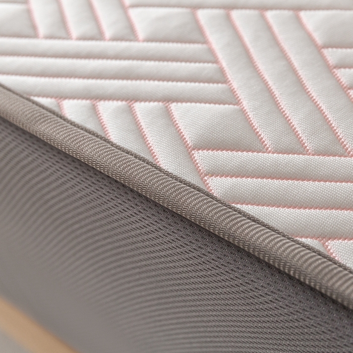 91家纺网 家纺一手货源 找家纺 欧邦 2025新款加厚PE中分子凉感豆豆软席极简系列 极简-粉【床笠款】