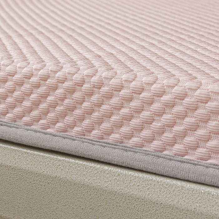 91家纺网 家纺一手货源 找家纺 暖季家纺 2025新款学生宿舍凉席按摩冰感豆豆冰丝席地铺地垫 凉豆豆粉色