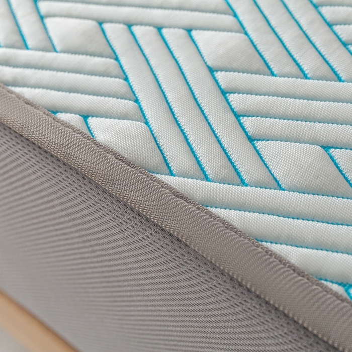 91家纺网 家纺一手货源 找家纺 欧邦 2025新款加厚PE中分子凉感豆豆软席极简系列 极简-蓝【床笠款】