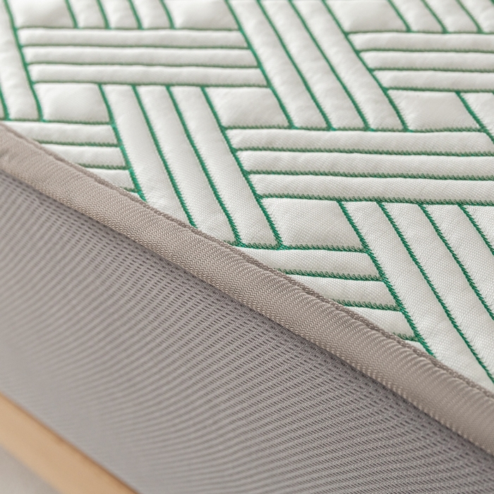 91家纺网 家纺一手货源 找家纺 欧邦 2025新款加厚PE中分子凉感豆豆软席极简系列 极简-绿【床笠款】