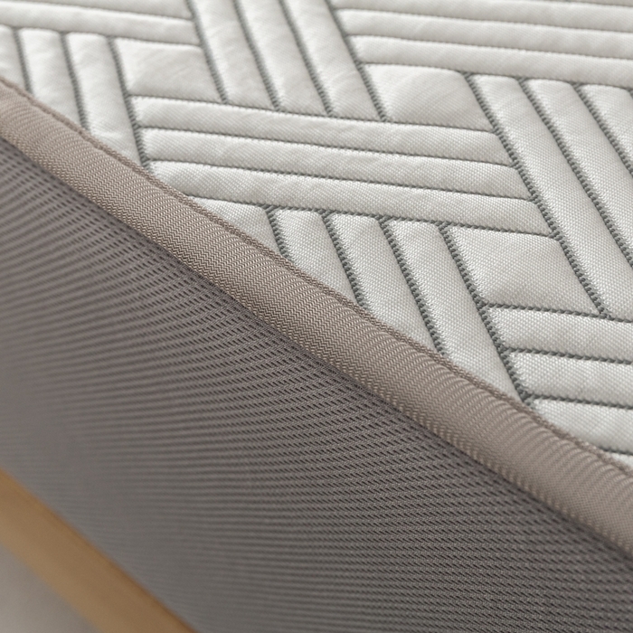 91家纺网 家纺一手货源 找家纺 欧邦 2025新款加厚PE中分子凉感豆豆软席极简系列 极简-灰【床笠款】