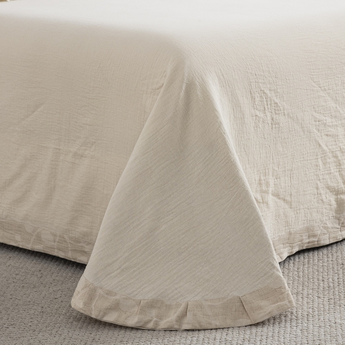 91家纺网 家纺一手货源 找家纺 （总）鲁爱家纺供货 2025新款AB版棉麻花边款四件套