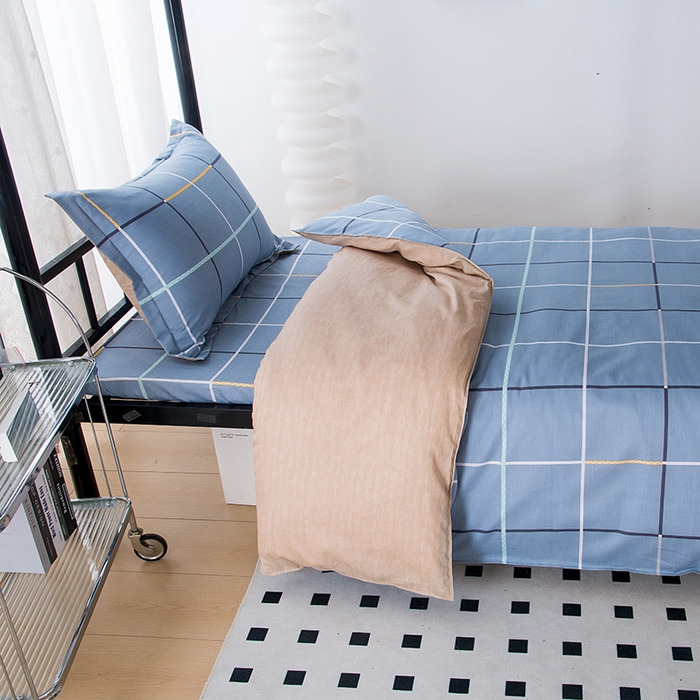 91家纺网 家纺一手货源 找家纺 (总)茗婷 2025新款纯棉学生上下铺床单床笠三件套六件套