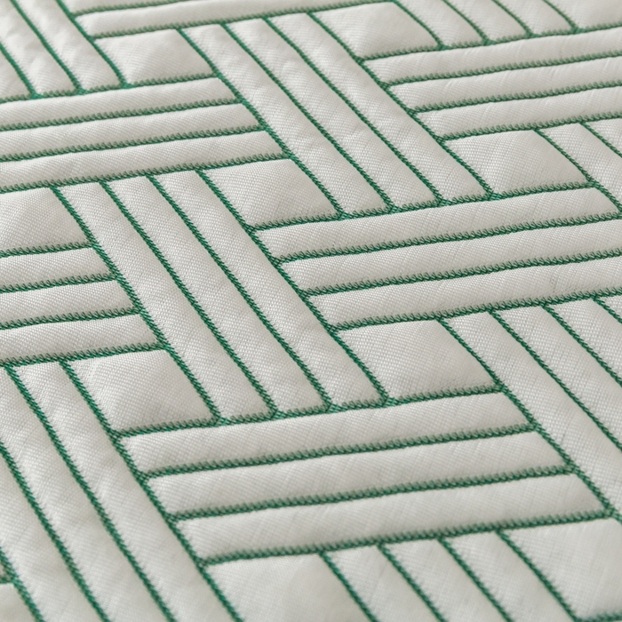 91家纺网 家纺一手货源 找家纺 欧邦 2025新款加厚PE中分子凉感豆豆软席极简系列 极简-绿【床笠款】