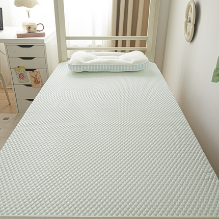 91家纺网 家纺一手货源 找家纺 暖季家纺 2025新款学生宿舍凉席按摩冰感豆豆冰丝席地铺地垫 凉豆豆天蓝