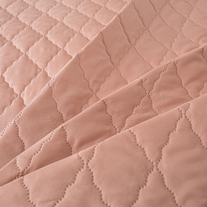 91家纺网 家纺一手货源 找家纺 漫仙阁家纺 2025新款防水夹棉床笠 豆沙粉