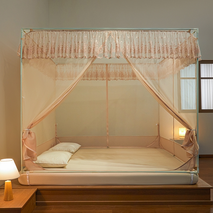 91家纺网 家纺一手货源 找家纺 （总）飞轮海2025春夏新款坐床式全包蚊帐-t55