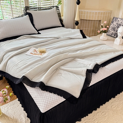 91家纺网 家纺一手货源 找家纺 （总）逸尚阁 2025新款凉豆豆床裙凉席夏被四件套