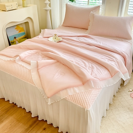 91家纺网 家纺一手货源 找家纺 （总）逸尚阁 2025新款凉豆豆床裙凉席夏被四件套