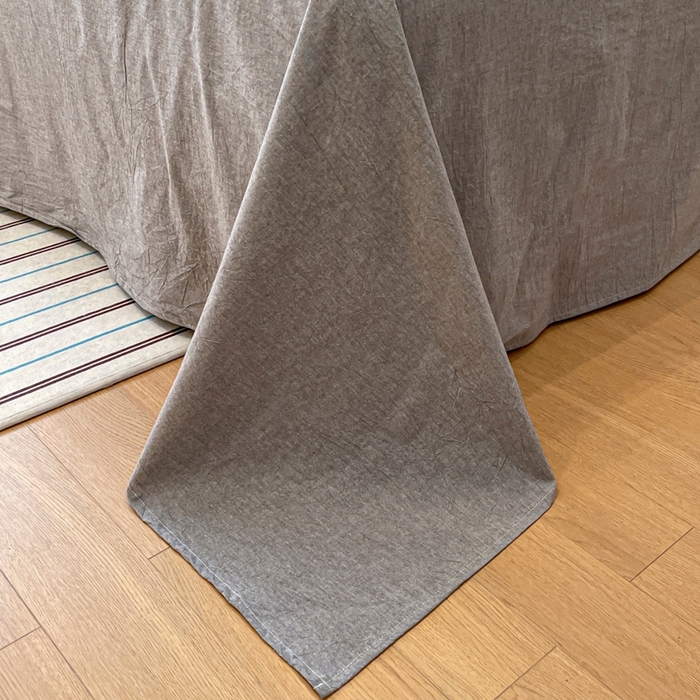 91家纺网 家纺一手货源 找家纺 菡宝 2025新款a类母婴级纯棉全棉纯棉色织三层纱提花系列四件套 花想容-灰