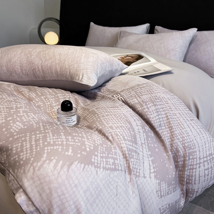 91家纺网 家纺一手货源 找家纺 新方向 2025春夏新款天丝数码印花四件套-凛风逸韵 凛风逸韵爵士灰