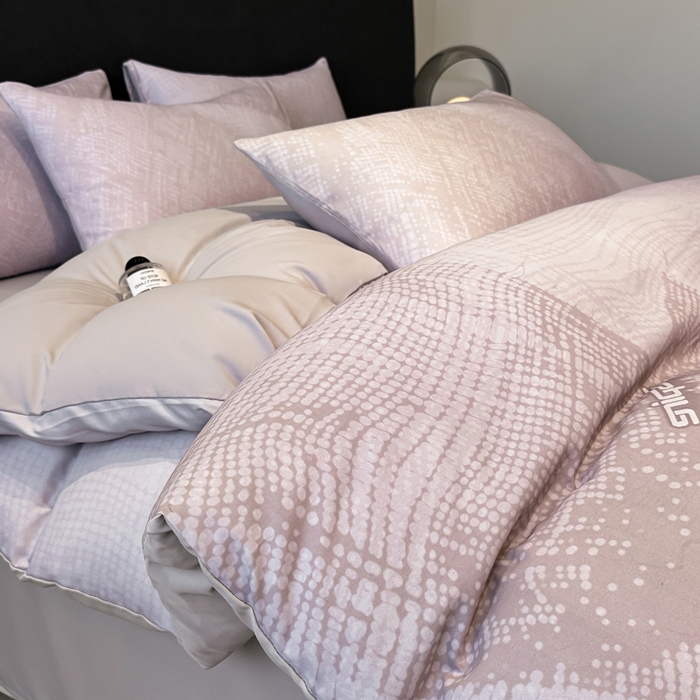 91家纺网 家纺一手货源 找家纺 新方向 2025春夏新款天丝数码印花四件套-凛风逸韵 凛风逸韵爵士灰