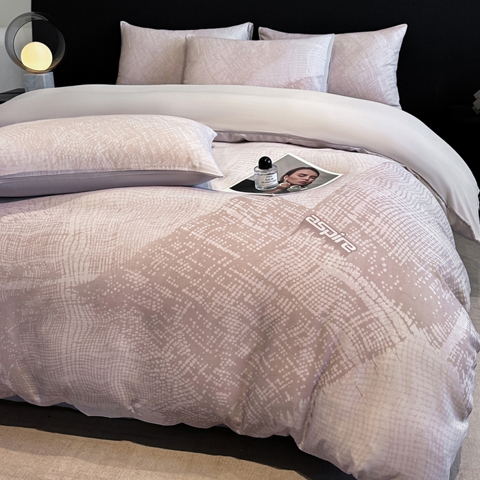 91家纺网 家纺一手货源 找家纺 新方向 2025春夏新款天丝数码印花四件套-凛风逸韵 凛风逸韵爵士灰