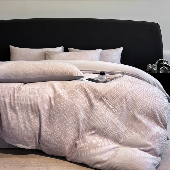 91家纺网 家纺一手货源 找家纺 新方向 2025春夏新款天丝数码印花四件套-凛风逸韵 凛风逸韵爵士灰