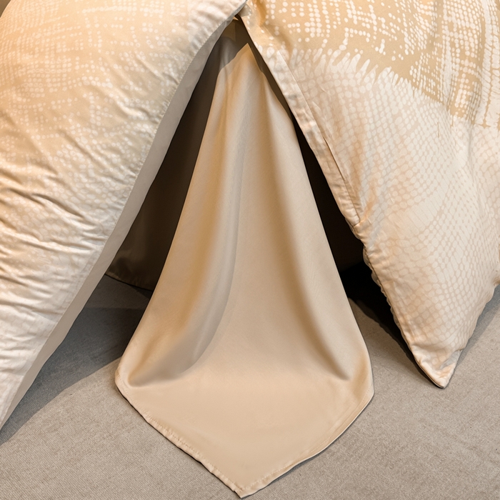 91家纺网 家纺一手货源 找家纺 新方向 2025春夏新款天丝数码印花四件套-凛风逸韵 凛风逸韵香槟