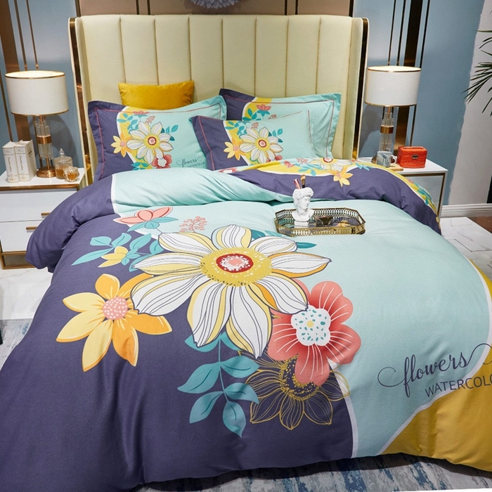 91家纺网 家纺一手货源 找家纺 （总）曼秀琳 2024新款全棉磨毛印花四件套