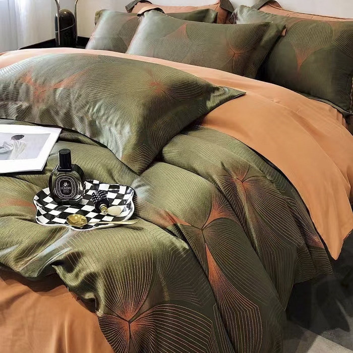 91家纺网 家纺一手货源 找家纺 七夜居 2025新款直播爆款欧式轻奢贡缎提花磨毛四件套 阿尔发