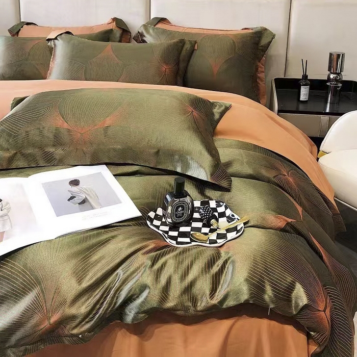 91家纺网 家纺一手货源 找家纺 七夜居 2025新款直播爆款欧式轻奢贡缎提花磨毛四件套 阿尔发