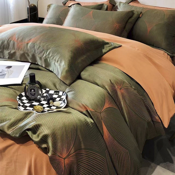 91家纺网 家纺一手货源 找家纺 七夜居 2025新款直播爆款欧式轻奢贡缎提花磨毛四件套 阿尔发