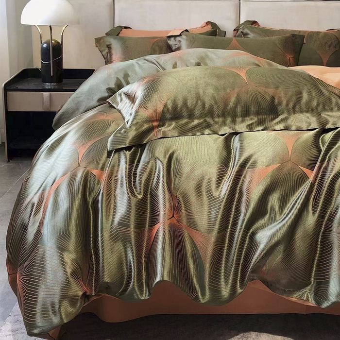 91家纺网 家纺一手货源 找家纺 七夜居 2025新款直播爆款欧式轻奢贡缎提花磨毛四件套 阿尔发