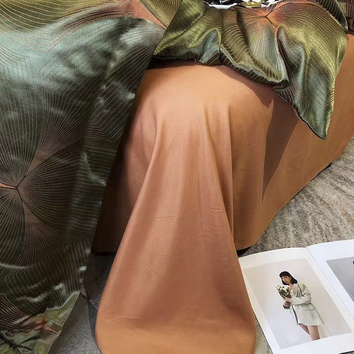 91家纺网 家纺一手货源 找家纺 七夜居 2025新款直播爆款欧式轻奢贡缎提花磨毛四件套 阿尔发