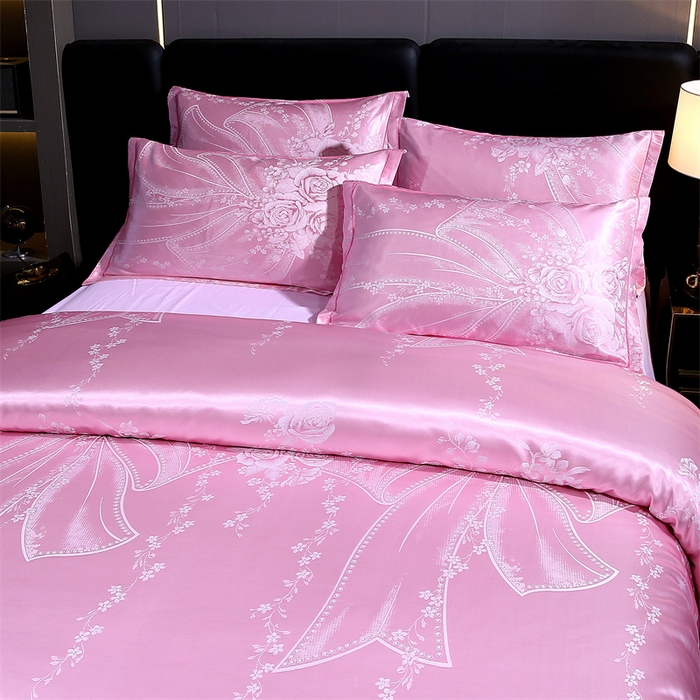 91家纺网 家纺一手货源 找家纺 七夜居 2026新款直播爆款欧式轻奢贡缎提花磨毛四件套 公主的婚礼