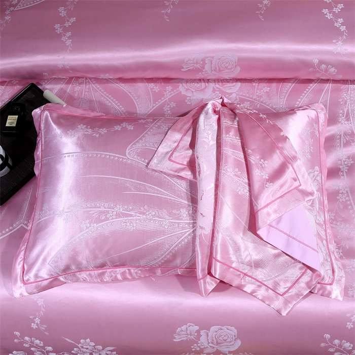 91家纺网 家纺一手货源 找家纺 七夜居 2026新款直播爆款欧式轻奢贡缎提花磨毛四件套 公主的婚礼