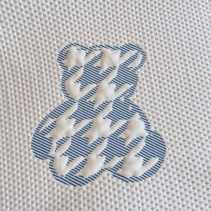 91家纺网 家纺一手货源 找家纺 耐思2025a类冰豆豆提花凉席学生款潮牌熊系列 潮牌熊-深蓝