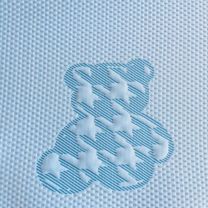 91家纺网 家纺一手货源 找家纺 耐思2025a类冰豆豆提花凉席学生款潮牌熊系列 潮牌熊-天兰