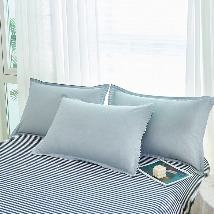 91家纺网 家纺一手货源 找家纺 洺兰2025年13070全棉喷气印花纯棉床单小清新花卉北欧风单床单