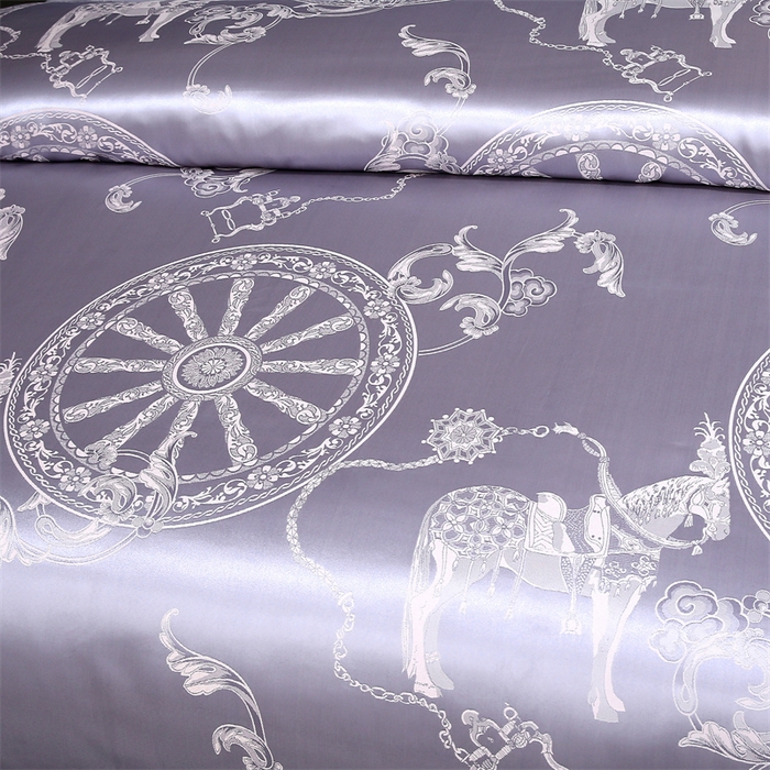 91家纺网 家纺一手货源 找家纺 七夜居 2025新款直播爆款欧式轻奢贡缎提花磨毛四件套 罗马之恋