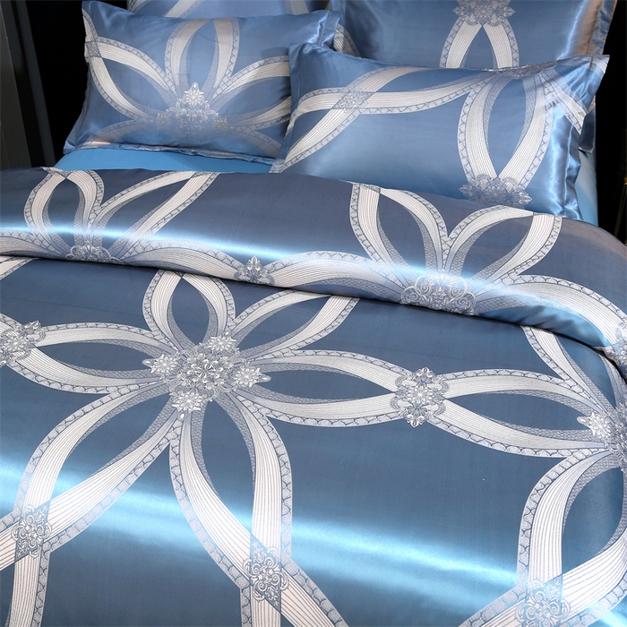 91家纺网 家纺一手货源 找家纺 七夜居 2025新款直播爆款欧式轻奢贡缎提花磨毛四件套 曼韵