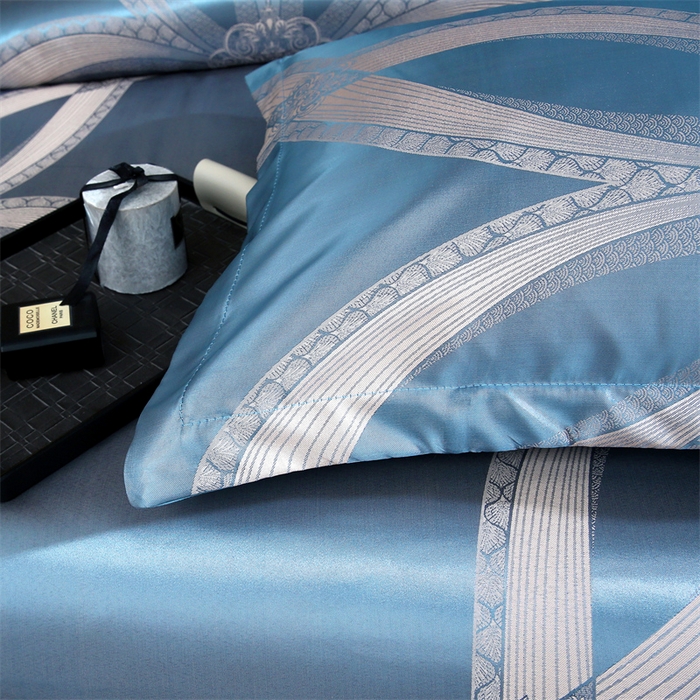 91家纺网 家纺一手货源 找家纺 七夜居 2025新款直播爆款欧式轻奢贡缎提花磨毛四件套 曼韵