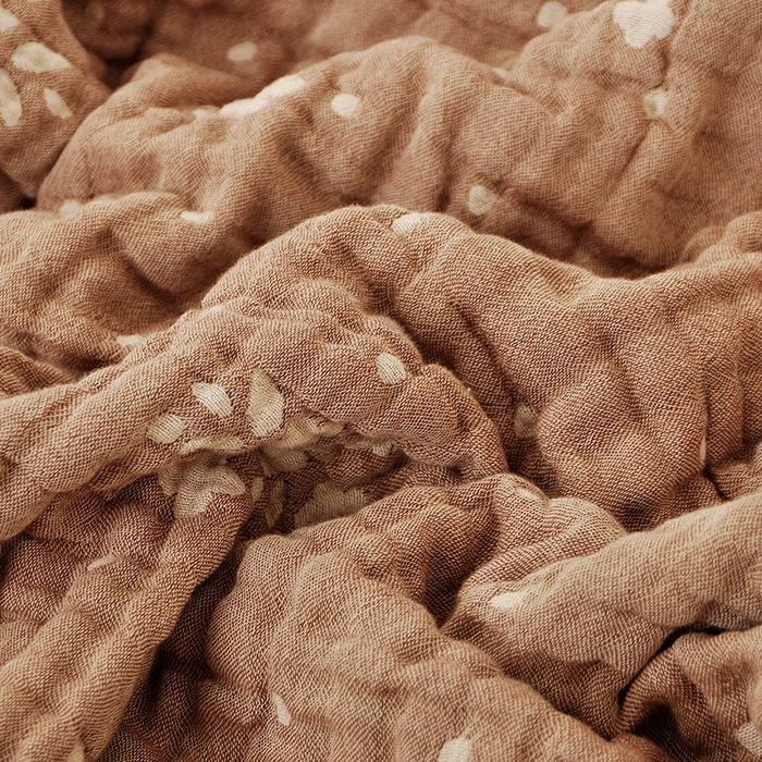 91家纺网 家纺一手货源 找家纺 萌飞 2025春夏新款全棉纯棉超柔四层泡纱布毛巾被 春萌